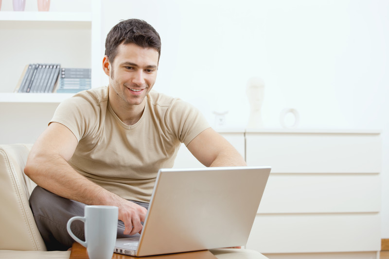 man using computer