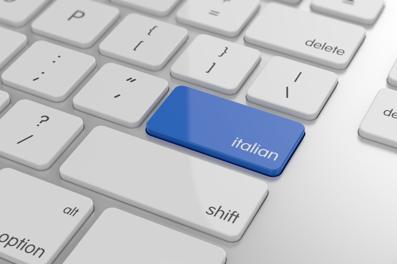 italian on keyboard button
